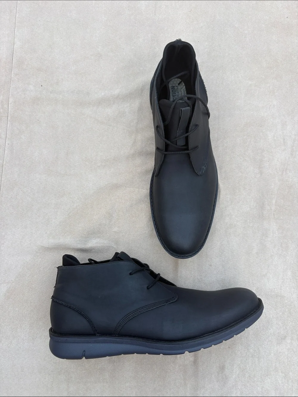 NEW 🥾Reaction by Kenneth Cole Men's Black Lace-Up Casual Chukka Boots - Sz 12